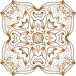 Vector Hoa Văn Cổ Điển, Mandala, Hoa Văn Tem Nhãn (418)