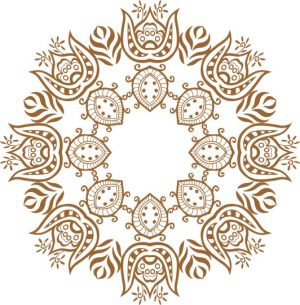 Vector Hoa Văn Cổ Điển, Mandala, Hoa Văn Tem Nhãn (444)