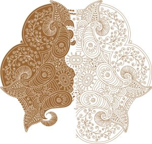 Vector Hoa Văn Cổ Điển, Mandala, Hoa Văn Tem Nhãn (452)