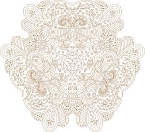 Vector Hoa Văn Cổ Điển, Mandala, Hoa Văn Tem Nhãn (453)