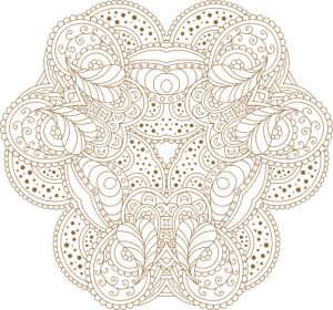 Vector Hoa Văn Cổ Điển, Mandala, Hoa Văn Tem Nhãn (454)