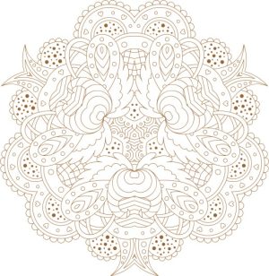Vector Hoa Văn Cổ Điển, Mandala, Hoa Văn Tem Nhãn (458)