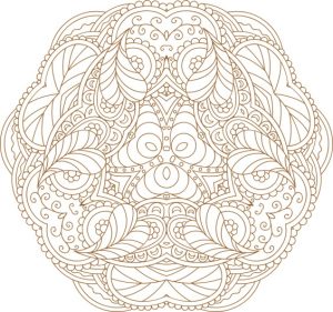 Vector Hoa Văn Cổ Điển, Mandala, Hoa Văn Tem Nhãn (459)