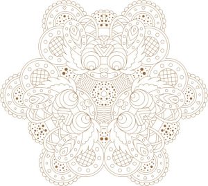 Vector Hoa Văn Cổ Điển, Mandala, Hoa Văn Tem Nhãn (461)