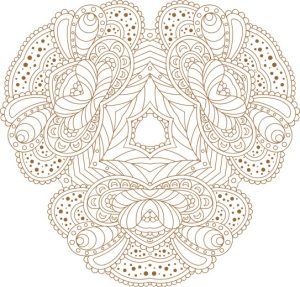Vector Hoa Văn Cổ Điển, Mandala, Hoa Văn Tem Nhãn (462)