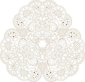 Vector Hoa Văn Cổ Điển, Mandala, Hoa Văn Tem Nhãn (463)