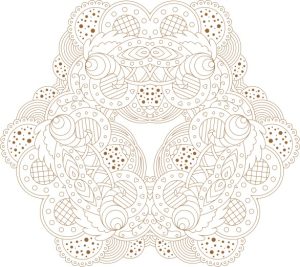 Vector Hoa Văn Cổ Điển, Mandala, Hoa Văn Tem Nhãn (466)