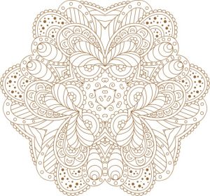 Vector Hoa Văn Cổ Điển, Mandala, Hoa Văn Tem Nhãn (467)