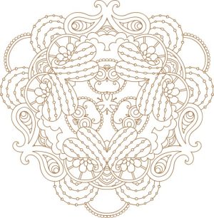 Vector Hoa Văn Cổ Điển, Mandala, Hoa Văn Tem Nhãn (468)