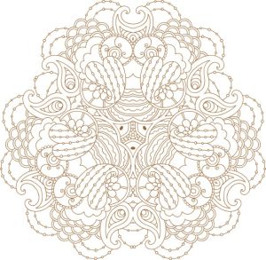 Vector Hoa Văn Cổ Điển, Mandala, Hoa Văn Tem Nhãn (473)