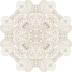 Vector Hoa Văn Cổ Điển, Mandala, Hoa Văn Tem Nhãn (476)