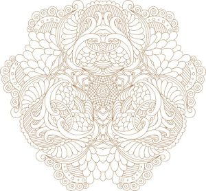 Vector Hoa Văn Cổ Điển, Mandala, Hoa Văn Tem Nhãn (477)
