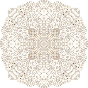 Vector Hoa Văn Cổ Điển, Mandala, Hoa Văn Tem Nhãn (478)