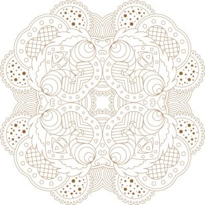 Vector Hoa Văn Cổ Điển, Mandala, Hoa Văn Tem Nhãn (479)