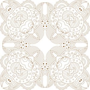 Vector Hoa Văn Cổ Điển, Mandala, Hoa Văn Tem Nhãn (485)