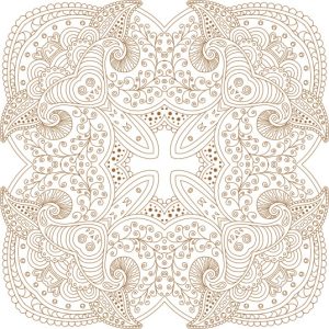 Vector Hoa Văn Cổ Điển, Mandala, Hoa Văn Tem Nhãn (486)