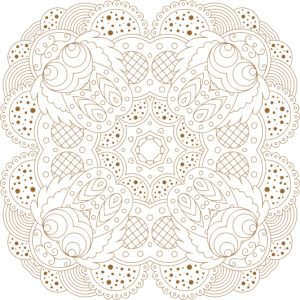 Vector Hoa Văn Cổ Điển, Mandala, Hoa Văn Tem Nhãn (487)