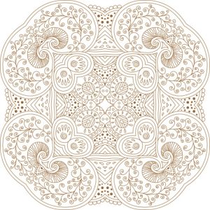 Vector Hoa Văn Cổ Điển, Mandala, Hoa Văn Tem Nhãn (490)