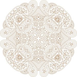 Vector Hoa Văn Cổ Điển, Mandala, Hoa Văn Tem Nhãn (491)