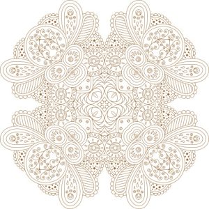 Vector Hoa Văn Cổ Điển, Mandala, Hoa Văn Tem Nhãn (494)