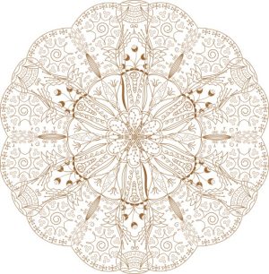 Vector Hoa Văn Cổ Điển, Mandala, Hoa Văn Tem Nhãn (501)