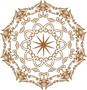 Vector Hoa Văn Cổ Điển, Mandala, Hoa Văn Tem Nhãn (525)