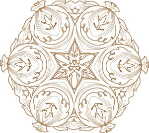 Vector Hoa Văn Cổ Điển, Mandala, Hoa Văn Tem Nhãn (527)