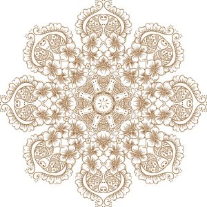 Vector Hoa Văn Cổ Điển, Mandala, Hoa Văn Tem Nhãn (555)