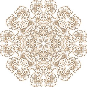Vector Hoa Văn Cổ Điển, Mandala, Hoa Văn Tem Nhãn (564)