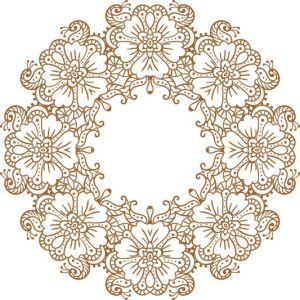 Vector Hoa Văn Cổ Điển, Mandala, Hoa Văn Tem Nhãn (568)