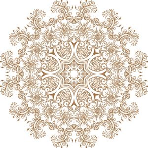 Vector Hoa Văn Cổ Điển, Mandala, Hoa Văn Tem Nhãn (569)