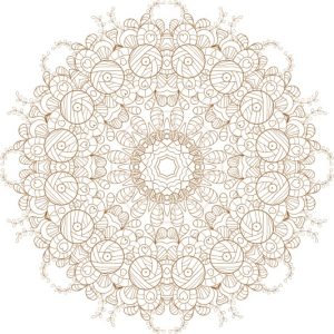 Vector Hoa Văn Cổ Điển, Mandala, Hoa Văn Tem Nhãn (593)