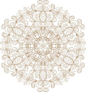 Vector Hoa Văn Cổ Điển, Mandala, Hoa Văn Tem Nhãn (594)