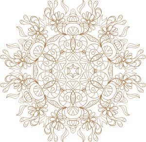 Vector Hoa Văn Cổ Điển, Mandala, Hoa Văn Tem Nhãn (595)