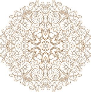 Vector Hoa Văn Cổ Điển, Mandala, Hoa Văn Tem Nhãn (596)