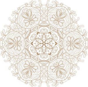Vector Hoa Văn Cổ Điển, Mandala, Hoa Văn Tem Nhãn (597)