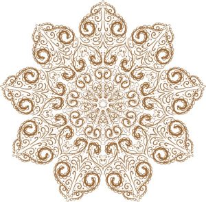 Vector Hoa Văn Cổ Điển, Mandala, Hoa Văn Tem Nhãn (599)