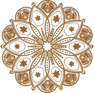 Vector Hoa Văn Cổ Điển, Mandala, Hoa Văn Tem Nhãn (701)