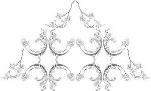 Vector Hoa Văn, Hoa Góc, Đường Viền (214)