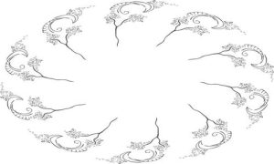 Vector Hoa Văn, Hoa Góc, Đường Viền (216)