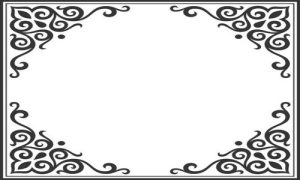 Vector Hoa Văn, Hoa Góc, Đường Viền (342)