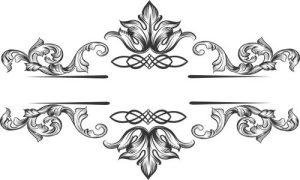 Vector Hoa Văn, Hoa Góc, Đường Viền (363)