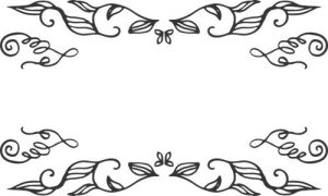 Vector Hoa Văn, Hoa Góc, Đường Viền (365)