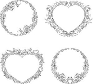 Vector Khung Viền Hoa, Khung Hoa Văn (91)