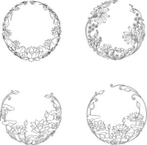 Vector Khung Viền Hoa, Khung Hoa Văn (92)