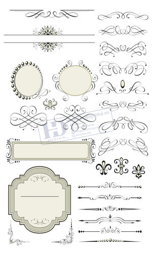 Vector Khung Viền Hoa Văn, Hoa Góc (2)