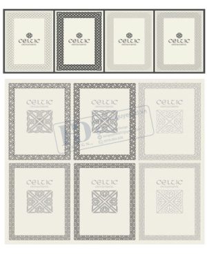 Vector Khung Viền Hoa Văn, Hoa Góc, Đường Viền (102)