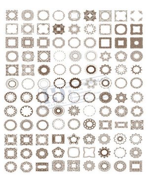 Vector Khung Viền Hoa Văn, Hoa Góc, Đường Viền (106)