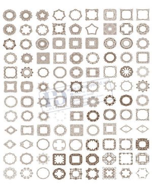 Vector Khung Viền Hoa Văn, Hoa Góc, Đường Viền (107)