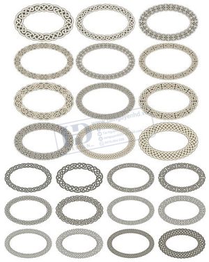 Vector Khung Viền Hoa Văn, Hoa Góc, Đường Viền (108)